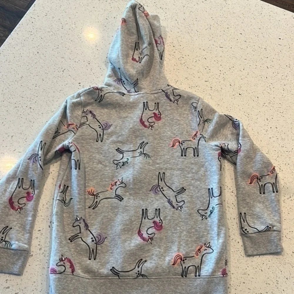 Cat & Jack Zipped Hoodie Unicorn Size L (10-12)